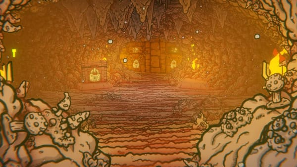 Screenshot of a dungeon in Shroom and Gloom prototype